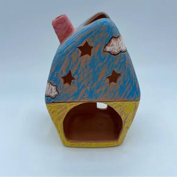 Home Sweet Home Terra Cotta House Tea Candle Display Burner - Picture 3 of 5